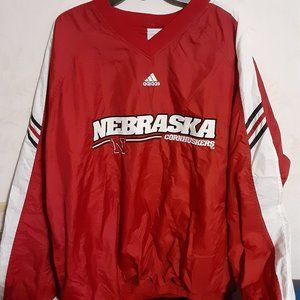 Adidas Men's Nebraska Cornhuskers Lined Pullover Windbreaker in Size 3XL